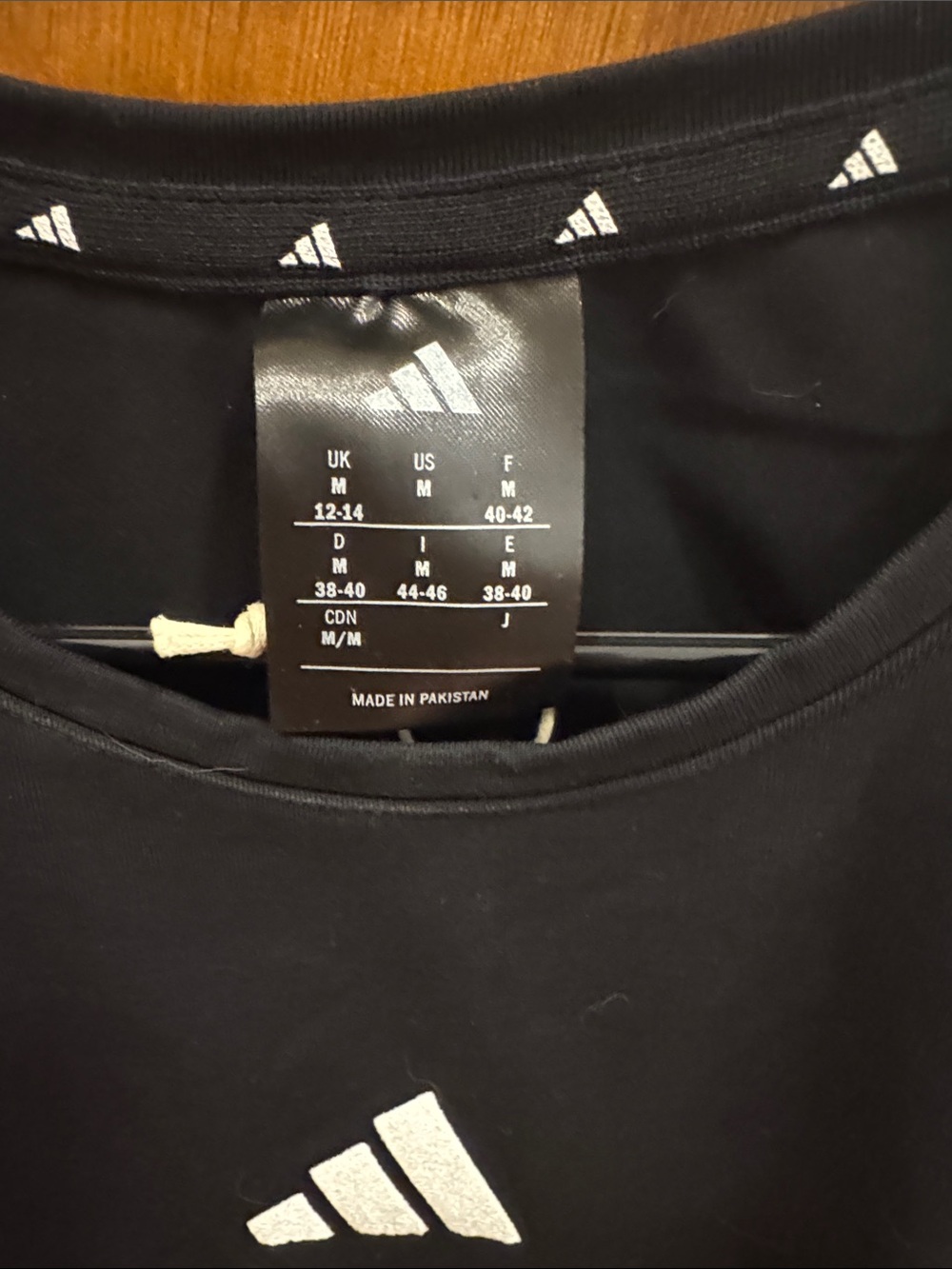 adidas Black Crop Tank with White Side Stripes - Picture 2 of 3